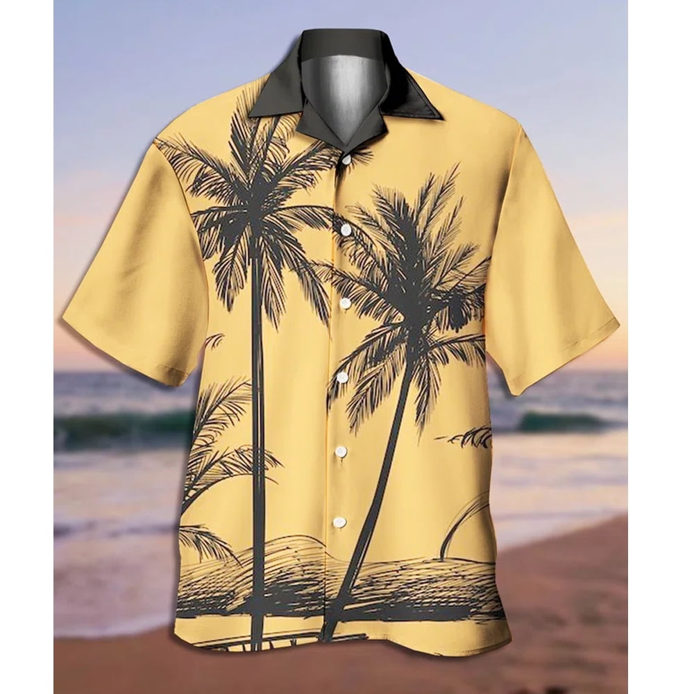 Men's Hawaiian Art PrintHawaiian Casual Printed Beach Shirt Summer