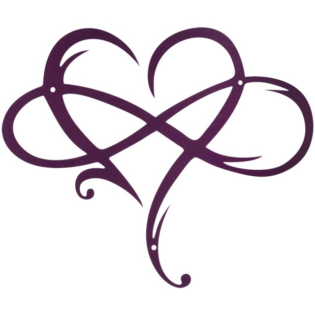 Infinity Heart Sign Wall Decor Metal Art Love Wall Hanging Sign Door