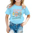 thumbnail image 1 of PMVFHDE T-Shirt Filles T-Shirts Hauts Filles T-Shirts Filles T-Shirt Décontracté Imprimé Col Rond Manches Courtes T-Shirt Décontracté Bleu Ciel, 6-7 Ans, 1 of 6