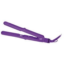 ISO Beauty Turbo Silk Edition 1 Inch Scratch resistant Titanium Plates Hair Straightener Flat Iron - Curved, Sleek Body Design Allows You To Create Multiple Styles - (Purple)