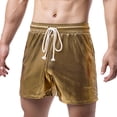 thumbnail image 2 of Conairie Athletic Shorts for Men Solid Drawstring Loose Quick Dry Elastic Workout Shorts Comfy Sports Basketball Short With Pockets Bronze L, 2 of 6