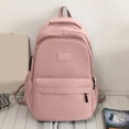 thumbnail image 4 of Fgnfyis Girls School Backpack Women Solid Color Stylish Lightweight Everyday Casual Large Capacity College Bookbag Kids Backpack Pink, 4 of 5