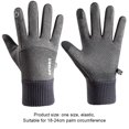 thumbnail image 3 of Guantes de bicicleta antideslizantes para deportes al aire libre correr motocicleta esquí (gris cáñamo), 3 of 5