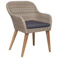 thumbnail image 2 of vidaXL 7 Piece Outdoor Dining Set with Cushions Poly Rattan, 2 of 5