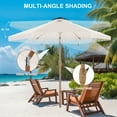 thumbnail image 3 of Ainfox 7.5ft Boho Fringe Patio Umbrella with Solar LED Lights, UV Protected Outdoor Umbrella, Beige, 3 of 7