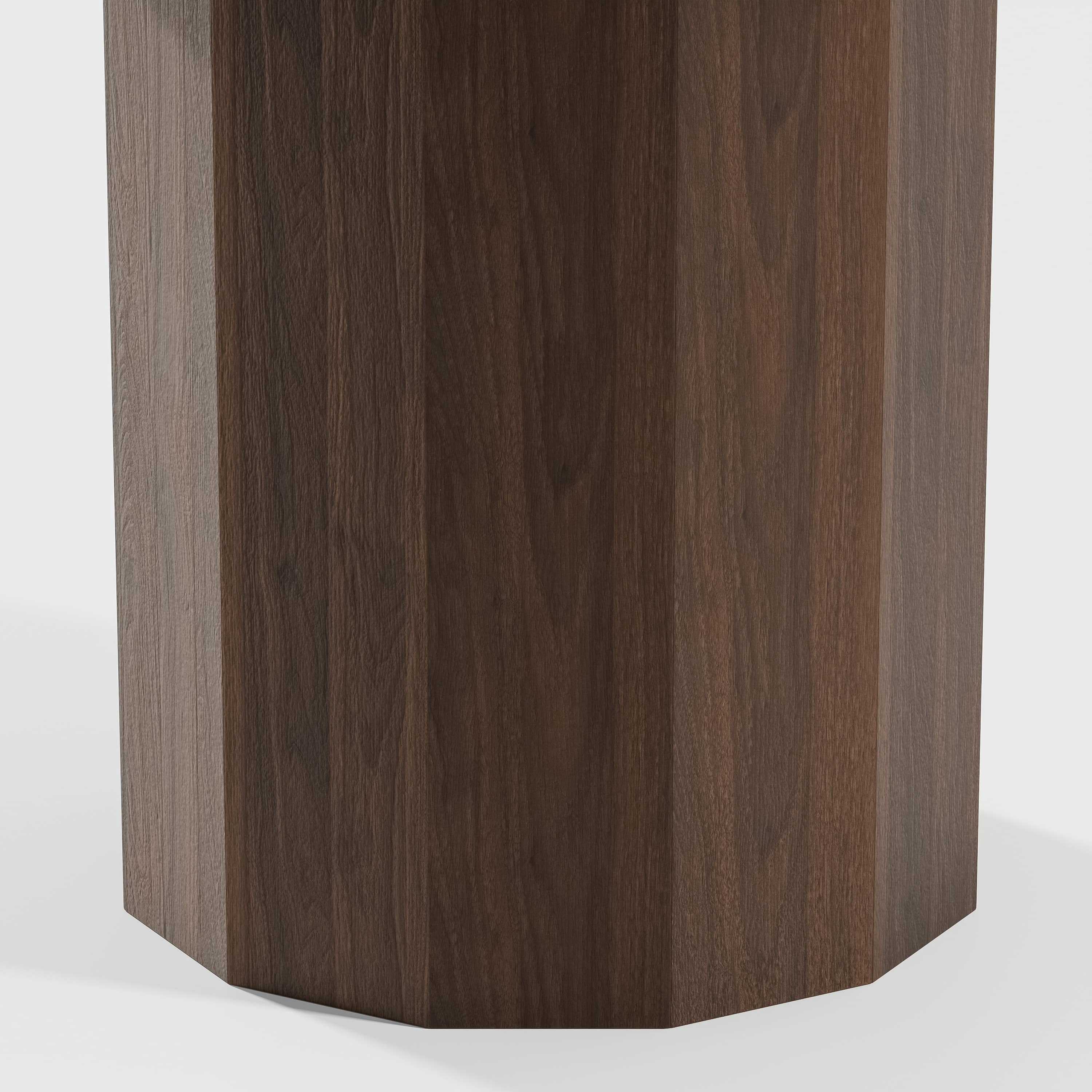 MAYEERTY 60 in. Soild Wood Walnut Dining Table Round Kitchen Table