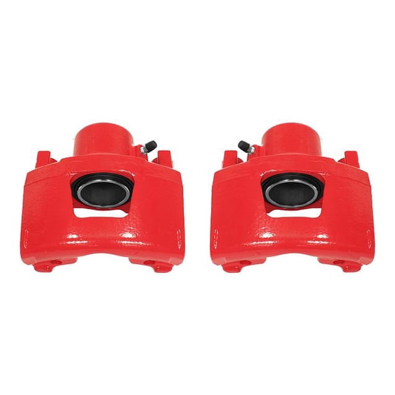 Power Stop Front Pair of Red Powder Coated Calipers S4354