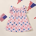 thumbnail image 6 of Ulanda Toddler Girls Dress 4th of July Straps Dresses American Flag Stars Striped Sundress Independence Day Patriotic Outfits (Red, 12-18 Months), 6 of 7