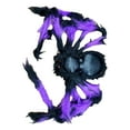 thumbnail image 2 of 28 inch Large Giant Hairy Spider Extendable Poseable Red Eyes Black Purple, 2 of 6