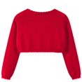 thumbnail image 6 of UACY Kids Girls Bolero Sweater Shrug, Long Sleeve Open Front Knit Cardigan for School, Party and Everyday Wear, 6 of 6