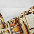 thumbnail image 4 of Ambesonne Cooking Themed Fleece Throw Blanket Chef Food Kitchen 70"x90" Cream and Orange, 4 of 5