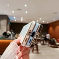 thumbnail image 6 of Compatible with Samsung Galaxy S21 5G Case for Women Girls, Cute Love Heart Pattern Electroplated Design Soft Slim TPU Protective Bumper Cover for Samsung Galaxy S21 6.2＂-Blue, 6 of 10