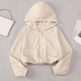 thumbnail image 2 of Chaqueta Ligera de Verano Color Sólido de las Niñas con Capucha de Moda Y Versátil para Niños Chaqueta Ligera, 2 of 9
