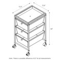 thumbnail image 2 of Furinno WS17303 Wayar Storage Cart, Chrome/Purple, 2 of 3