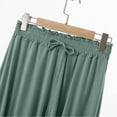 thumbnail image 5 of SwiftWear Women's Loose Fit Sleep Shorts Modal Blend Lounge Pants High Waist Comfy Sleepwear Ruffle Hem Casual Pajama Bottoms, Green, 5 of 7