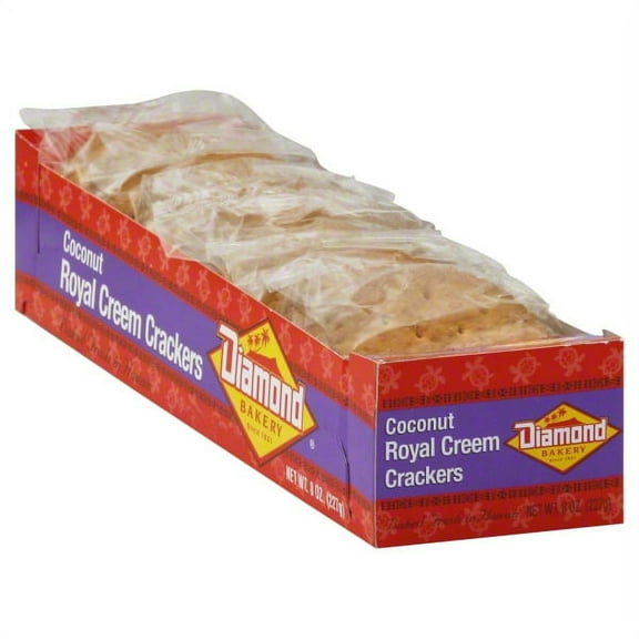 Diamond Bakery Coconut Royal Cream Crackers, 8 Oz.