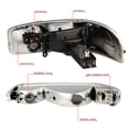 thumbnail image 4 of DNA Motoring For 99-07 GMC Sierra Yukon XL 4pcs Bumper Parking Headlight Lamps Chrome/Clear, 4 of 6