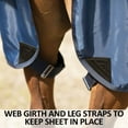 thumbnail image 6 of Dura-Tech Closed Front Nylon Horse Stable Sheet| 420D Nylon | Navy | 82, 6 of 6
