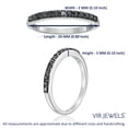 thumbnail image 5 of Vir Jewels 1/5 CTTW Black Diamond Wedding Band for Women in .925 Sterling Silver Prong Round, 5 of 8