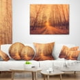 thumbnail image 4 of Designart Forest Road into Sunrise - Landscape Photography Throw Pillow - 12x20, 4 of 5