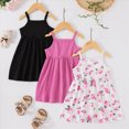 thumbnail image 5 of HCNTES Toddler Baby Girls Dresses 3-Pack Casual Party Print Skater A-line Dress Sundress Size 1-3Y, 5 of 6