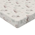 thumbnail image 4 of Ambesonne Nature Fitted Sheet, Owl and Floral Illustration, Twin Size, Eggshell and Peacock Green, 4 of 5