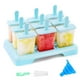 thumbnail image 1 of Molde para helado 9 Molde reutilizable para helado, paletas heladas creativas DIY, libre de BPA, equipado con cepillo de limpieza y embudo plegable de silicona (amarillo), 1 of 6