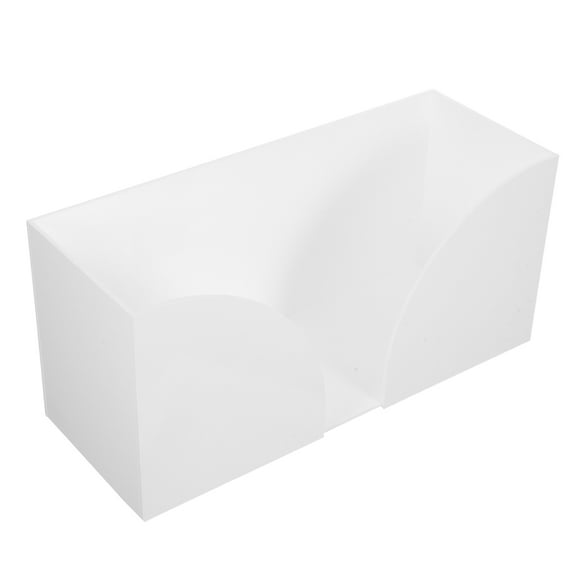 Hemobllo Acrylic Paper Towel Dispenser with Stable Base for Countertop Tissue Storage White