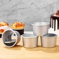 thumbnail image 6 of 5 Pcs Live Cake Mold Bread Pan Baking Tin 4x4 Baking Pan Baking Sheet Set Cheesecake Pans Cake Molds for Baking, 6 of 6