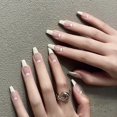 thumbnail image 3 of Uñas francesas con prensa para mujeres, uñas postizas GlossyCover, uñas postizas acrílicas DIY, uñas postizas adhesivas, 24 piezas, 3 of 8