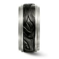 thumbnail image 3 of Edward Mirell Titanium & Black Titanium Inlay Polished Fancy Design Ring Size: 10; for Adults and Teens; for Women and Men, 3 of 7