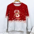 thumbnail image 4 of Pntutb Mujeres Moda Cuello Redondo Navidad Mangas Largas tops Blusa Pullover Sudadera Pntutb Pntutb-5930, 4 of 5