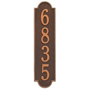 Whitehall Products 2998AC Estate Wall One Line Richmond Vertical Address Plaque, Antique Copper