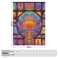 thumbnail image 4 of HENGT Trippy Mushroom Blanket Hippie Plant Throw Blankets for Couch Trippy Sherpa Blankets Soft Cotton Fuzzy Blanket Plush Blanket (Classic Purple,, 4 of 6