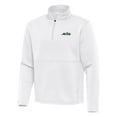 thumbnail image 2 of Men's Antigua White New York Jets Twist Quarter-Zip Pullover Jacket, 2 of 3