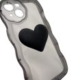 thumbnail image 3 of Funda para iPhone 13 negra con colgante en forma de corazón, 3 of 4