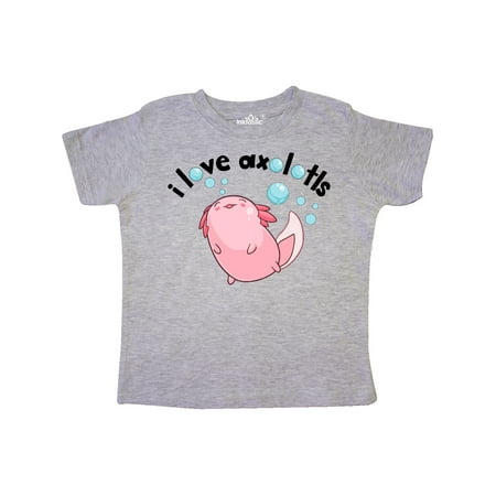 

Inktastic I Love Axolotls with Bubbles Gift Toddler Boy or Toddler Girl T-Shirt