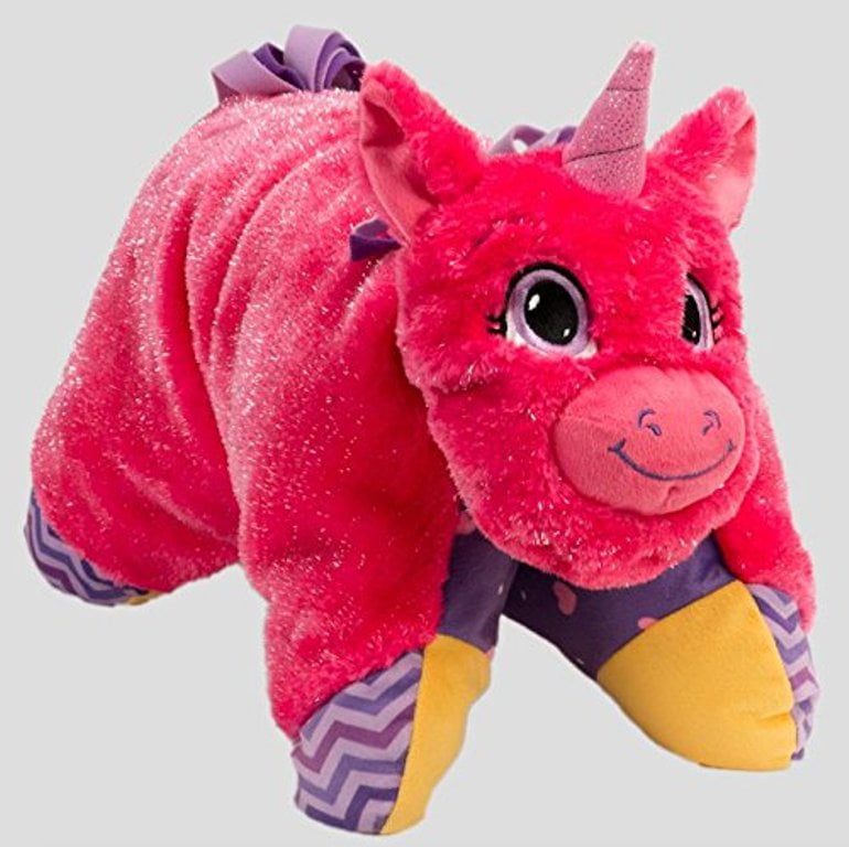 FlipaZoo Flip 'n Play Friends 2 in 1 Sparkle Pink Unicorn to Yorkie Plush for sale online 