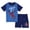 Blue, variant on Boys Toddler Spiderman Short Pajama Set