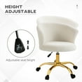 thumbnail image 4 of Vinsetto Fluffy Office Chair with Adjustable Height, Armless, Gold, 4 of 10