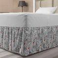 thumbnail image 1 of Eiffel Bed Skirt, River Seine Lanterns and Doves on Vintage Style Drawing Style Backdrop, Elastic Bedskirt Dust Ruffle Wrap Around for Bedding Decor, 4 Sizes, Red Black Grey, by Ambesonne, 1 of 2