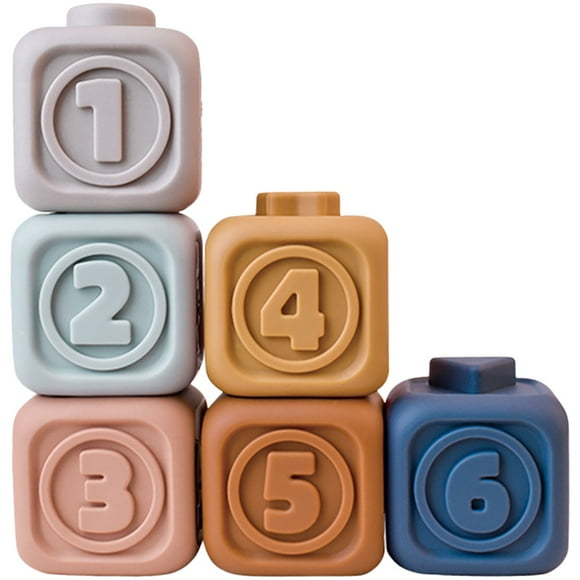 6 Pcs Jouets Empilables pour Tout-Petits Blocs de Construction Décorations Blocs d'Équilibre Jouets pour Bébé