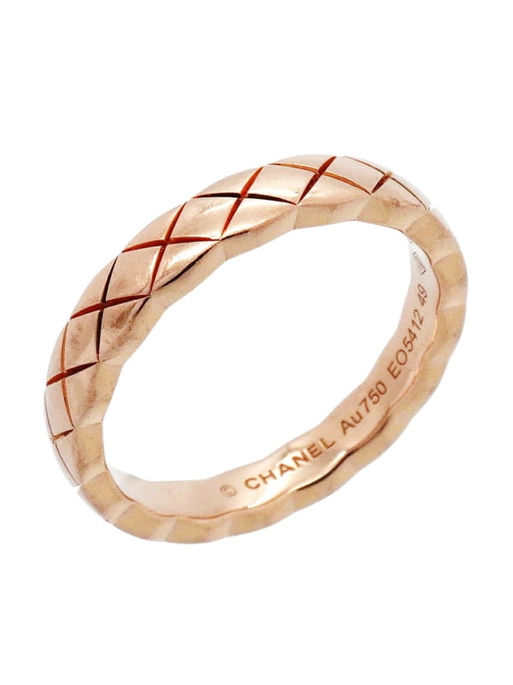 Pre-Owned Chanel Coco Crush Ring, Beige Gold, 18KPG Pink Size 49, Women's