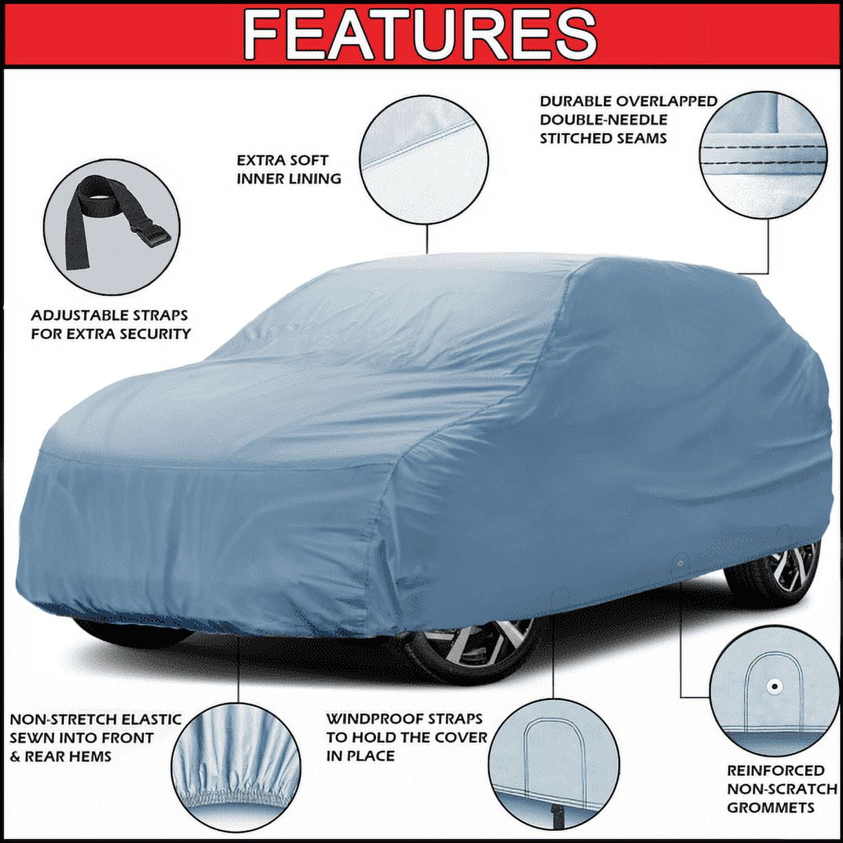  5 Layer Car Cover for 2020-2023 Tesla Model Y, Semi