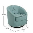 thumbnail image 3 of Contemporary Swivel Glider Chair, Light Blue, 3 of 9