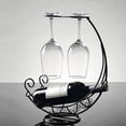 thumbnail image 2 of Soporte de Almacenamiento de Botellas Titular Estante Del Soporte de Exhibición Retro Negro Macarena Estantería de vino, 2 of 7