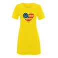 thumbnail image 4 of RT5YKing Robe Décontractée Mode Printemps Été Jour de l'Indépendance Manches Courtes Col Rond Mi-Mollet Robes pour Femmes 2023, 4 of 4