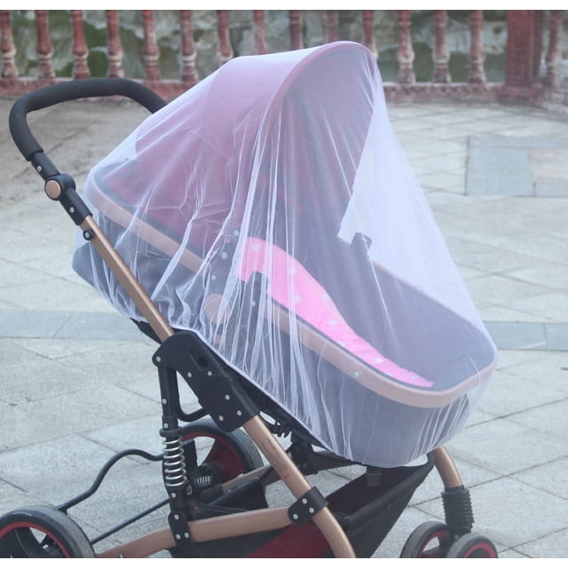 Mosquitera para cochecito, mosquitera duradera para cochecito de bebé, mosquitera perfecta para cochecitos, moisés, minicuna portátil (blanco)