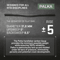 thumbnail image 3 of Bjorn Cycles Carbon Mountain Bike Handlebar Palka 31,8-0 - 760 mm, 3 of 4