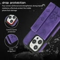 thumbnail image 3 of Allytech iPhone 13 Pro Case with Detachable Magnetic Cards Holder, 2 In 1 Wallet Case Stylish Stand Compatible with Magsafe Shockproof Wallet Mangetic Cover for Apple iPhone 13 Pro - Purple, 3 of 7